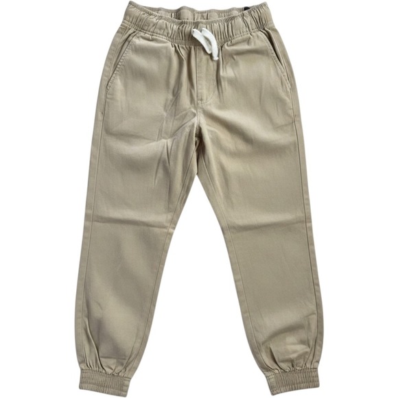 Old Navy Other - Boys Khaki Stretch Twill Jogger Pants Size 5 Adjustable Waist Tan Joggers
